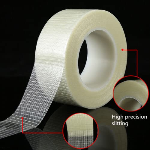 live4gadgets Pack of 3 Packing Strong Crossweave Reinforced Tape,Transparent Bi-Directional Filament Strapping Tape - Image 2