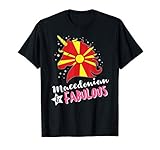 North Macedonia Pride Unicorn Clothes for Women