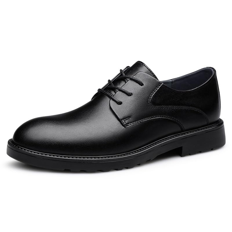 Mens Wingtip Oxford Shoes Leather Brogue Dress Shoes Business Formal Comfortable Lace Up Shoes for Wedding Office(9)