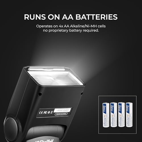 Image of Digitek (DFL 101) Electronic Flash Speedlite with Wireless Triggering, GN40, 0.1-5s Recycle Time, 0-270 Vertical Rotation, 5600K Color Temp, for Canon, Nikon, Sony, Fujifilm, Olympus DSLR Cameras
