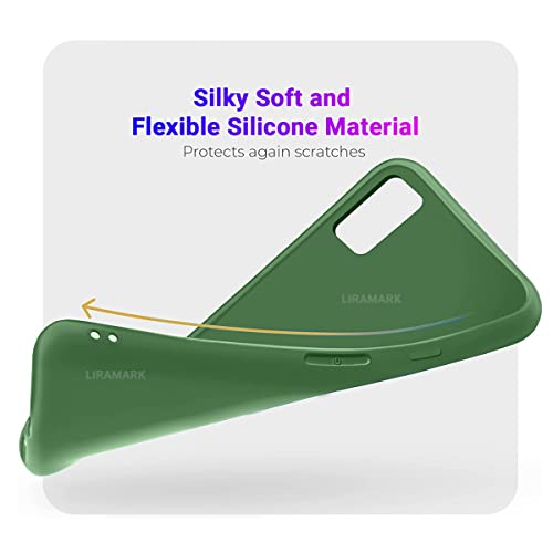 Image of LIRAMARK Liquid Silicone Soft Back Cover Case for OnePlus Nord 2 5G (Green)