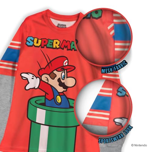 Nintendo Super Mario Brothers, Mario, Luigi, Bowser Boys 2-Piece Set - Long Sleeve T-Shirt & Joggers - 2-Pack Bundle for Kids2