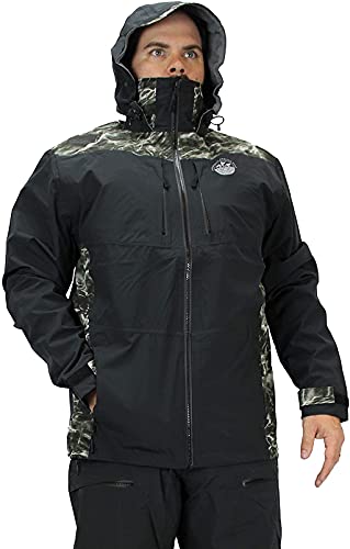 EAG Elite Mossy Oak Blacktip Pro Fishing Rain Jacket (Mossy Oak Elements Blacktip, X-Large)
