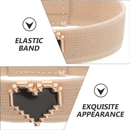 1Pair Heart Pearl Elastic Shoe Straps for Slip Flat Shoe Straps Comfortable Ankle Strap for Secure Fit Decorative Heart Design for Elegant Style4