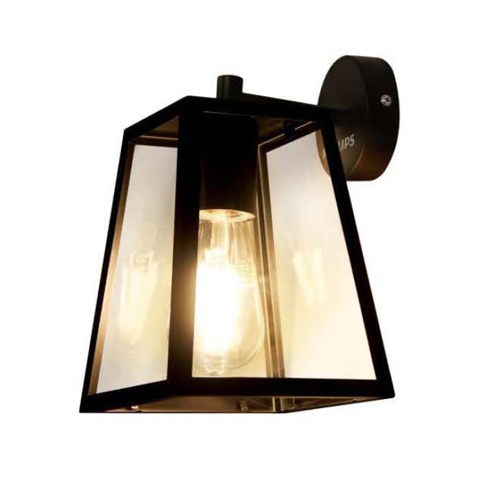 PHILIPS Serene Clear Wall Light | E27 Bulb Holder, Transparent Glass Shade Wall Lamp for Indoor & Outdoor Use – Classic Wall-Mounted Light Fixture-image-46