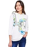 Cecil Shirt mit Kapuze, 3/4 Arm und mehrfarbigem Wording Print