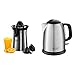 Russell Hobbs Presse Agrumes Electrique, 2 Sens Rotation, 2 Cônes Interchangeables - Inox & Russell Hobbs Bouilloire Compacte 1L, Ebullition Rapide, Filtre Anti-Calcaire Amovible