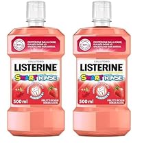 Listerine Collutorio, Bambini, Smart Rinse Kids, Senza Alcol E Senza Zucchero, Frutti Rossi, 500 Millilitro (Confezione da 2)