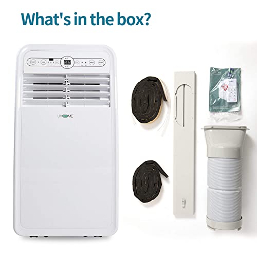 Uhome Portable Air Conditioner, 8000 Btu Compact Ac Unit With Cooling, Dehumidifier, Fan, Remote Control And Window Mount Kit Included, White #TOP5