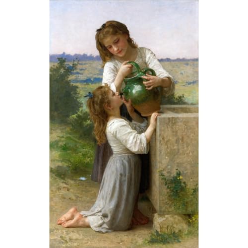 Poster Bouguereau À la fontaine, une décoration murale poétique pour votre foyer
