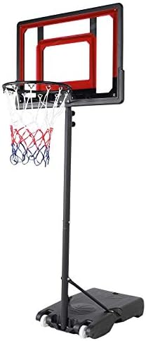 FUNJUMP Basketball Hoop Outdoor Kids Basketball Goal,Height Adjustable&Protable Basketballl Count for Outdoor Sport