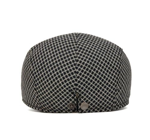 Image of Quanhaigou Men's Cotton Flat Ivy Gatsby Newsboy Driving Hat Adjustable Irish Cabbie Ivy Driving Hunting Cap