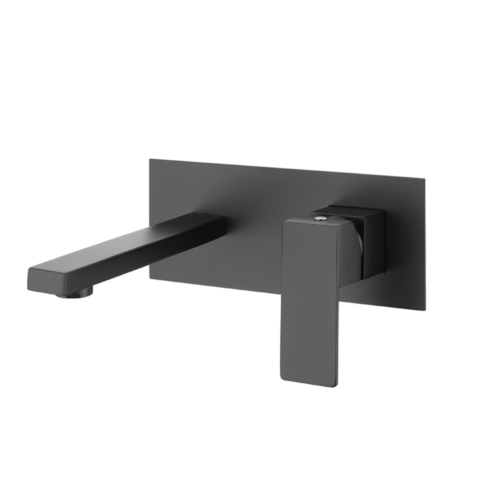 Robinet de lavabo mural design noir pour une salle de bain moderne
