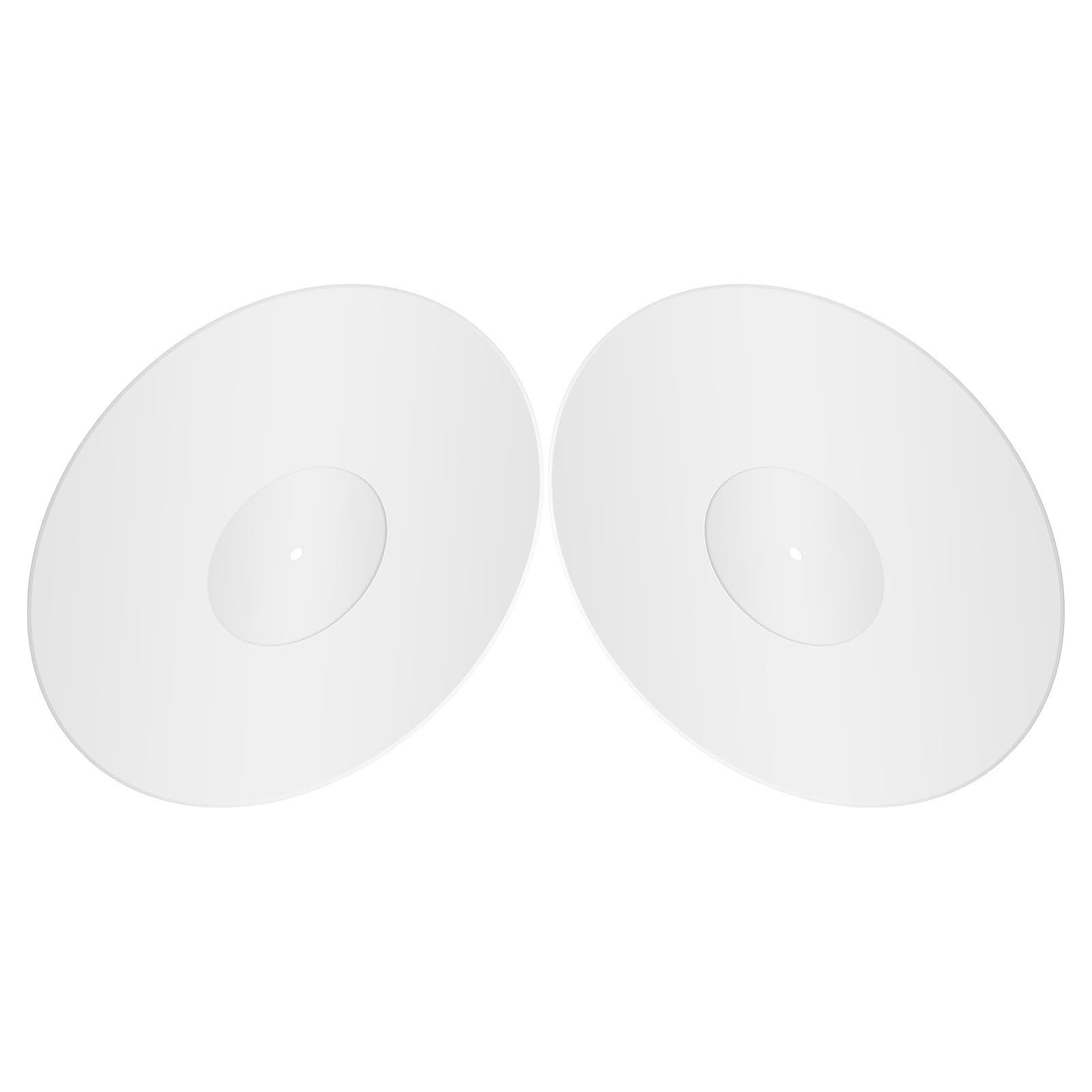 Toddmomy 2 Piezas Alfombrilla Reducción de Ruido para Tocadiscos de 12 Pulgadas en Acrílico Blanco Antideslizante para Entornos Profesionales y Equipos de Estudio