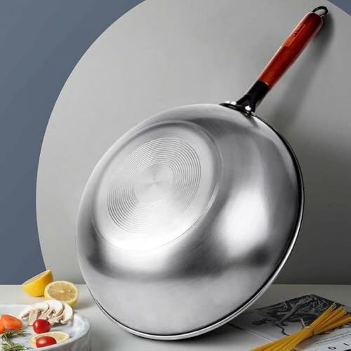 Wok de Hierro Hecho a Mano con Mango de Madera miniatura 3