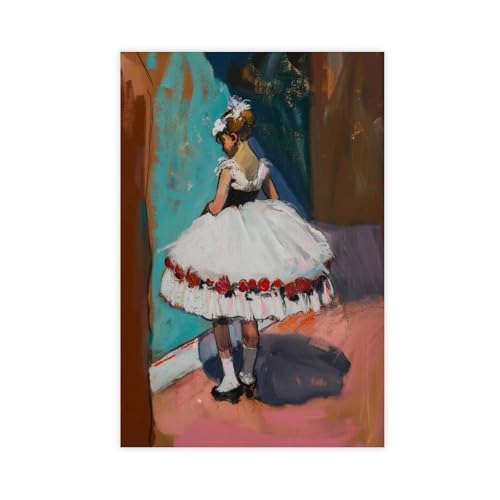 Poster ballerine française Moody Academia toile 61x91cm
