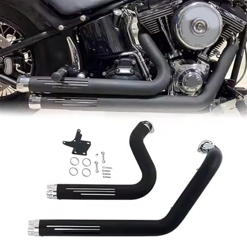 Sostituire lo scarico Per Harley Per Dyna Street Bob Per Fat FXDF Drag Wide Glide Low Rider FXDL FXDWG 2010-2017 Silenziatore Di Scarico Cromato/nero Per Moto Marmitta