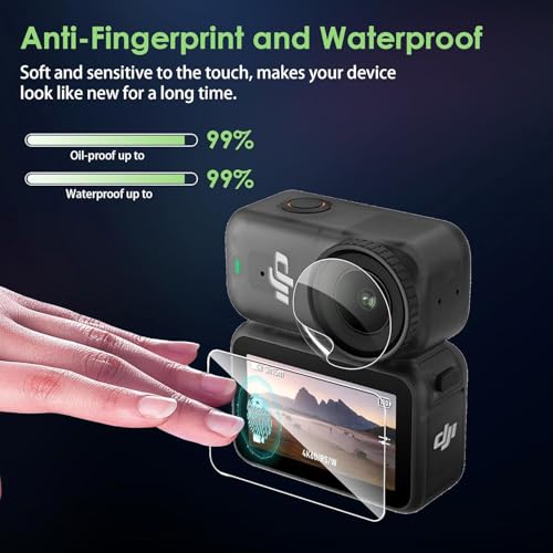 Image of M.G.R.J Tempered Glass Screen Protector for DJI Osmo Nano Action Camera (Set of Screen Tempered Glass & Lens PET Protector) (Transparent)