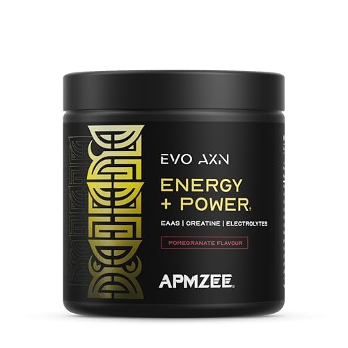EVO AXN Energy + Power Supplement | Pomegranate – 750ml | Pre & Intra Workout Powder | EAAs, Creatine & Electrolytes | Boosts Strength, Hydration| Reduces Fatigue & Supports Recovery