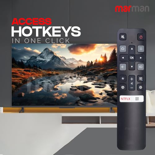 Image of marman Compatible with TCL Tv Remote Control Model RC802V Non Voice Command Fits Smart Android 4K TV - Match Remote Key by Key with Existing Remote Control