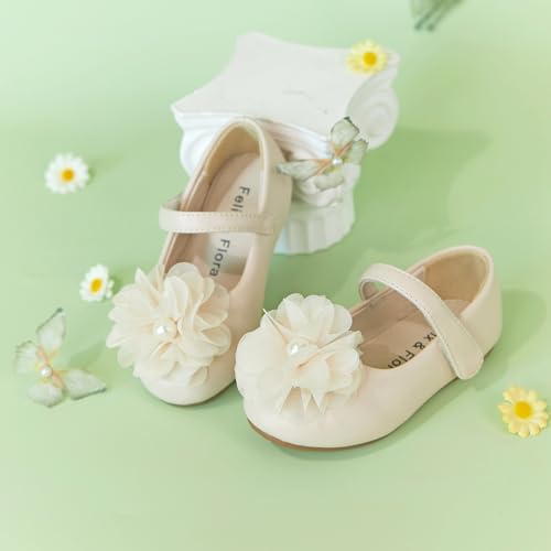 Image of Felix & Flora Toddler Flower Girl Dress Shoes - Girl Ballet Flats Party School Shoes Wedding