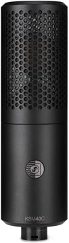 Shure KSM40C Large Diaphragm Cardioid Microphone - 1 Capsule, Rich Low-End, Low Self-Noise, Uniform Cardioid Pattern, Included Shock Mount & Pop Filter