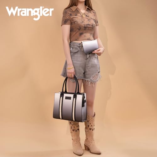 Image of Wrangler 3PCS Purses for Women Tote Bag Crossbody Handbag and Wallet Set with Guitar Strap