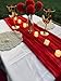Christmas Bright Red Cheesecloth Table Runner 10FT Gauze Rustic Cheese Cloth Dining Table Decor Runners Long for Party Bridal Shower Baby Wedding Birthday Decorations 1Pack 35x120 Inches