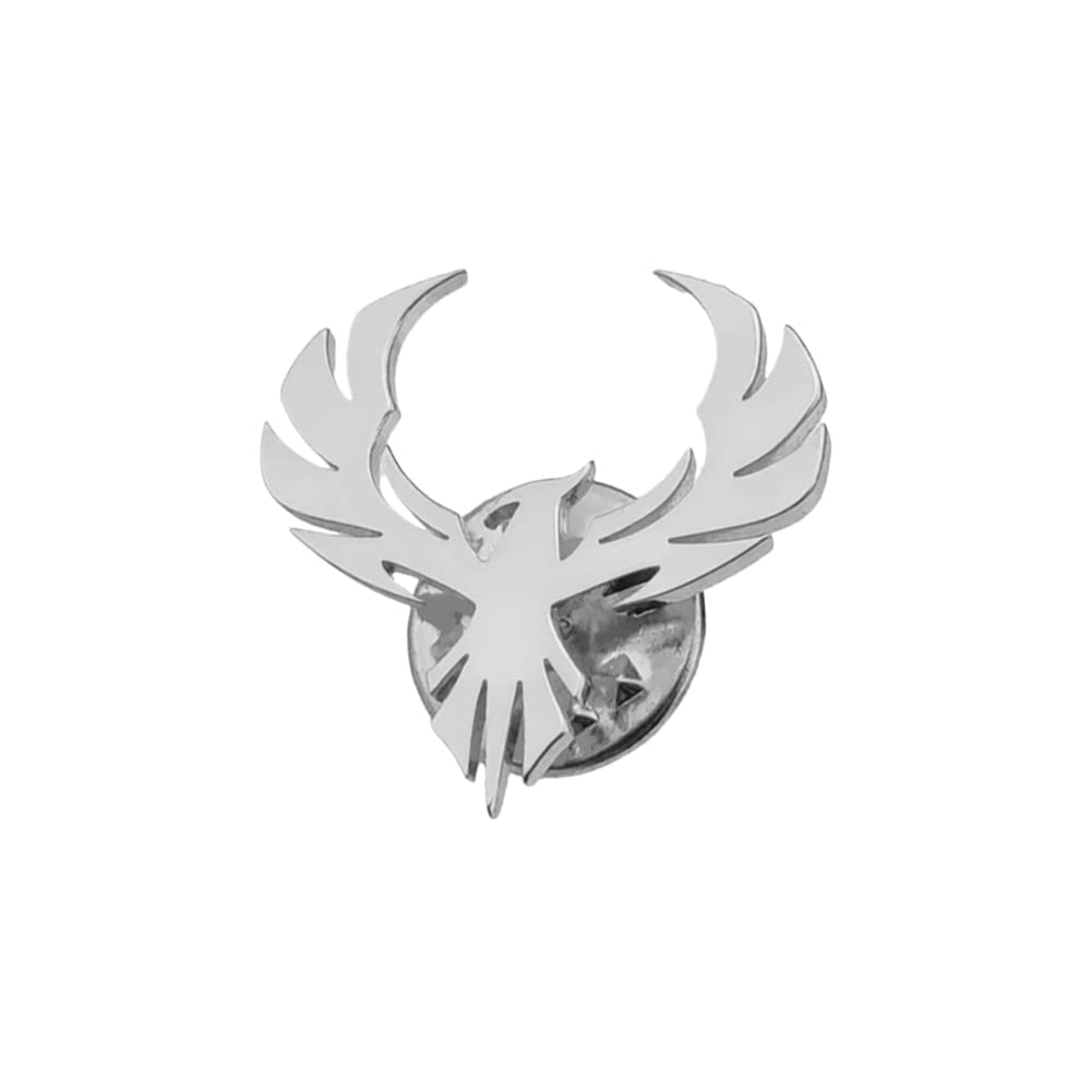 Stainless Steel Phoenix Wings Tattoo Men Buckle Brooch and Pin