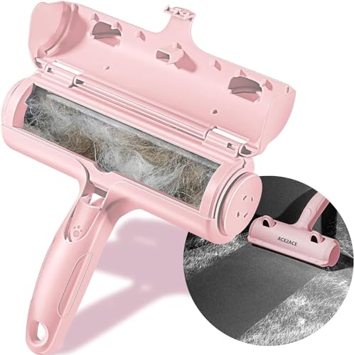 ACE2ACE Brosse Anti Poils Animaux Chat Chien, Brosse Ramasse Enlève Poils, Magique Réutilisable pour Poils, Rouleau à Poils d'animaux, pour Canapé, Arbre à Chat,...