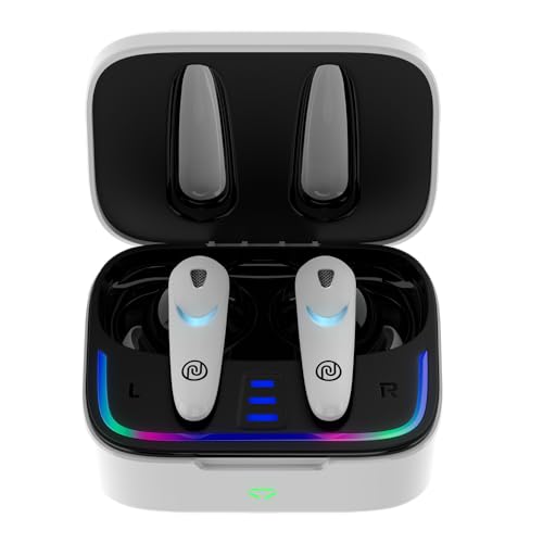 Image of Noise Buds Combat X In Ear Truly Wireless Gaming Earbuds With 40Ms Low Latency, 60H Of Playtime, Spatial Audio, RGB Lights, Instacharge(10 Min=180 Min),10Mm Driver,BT V5.3(Covert White)