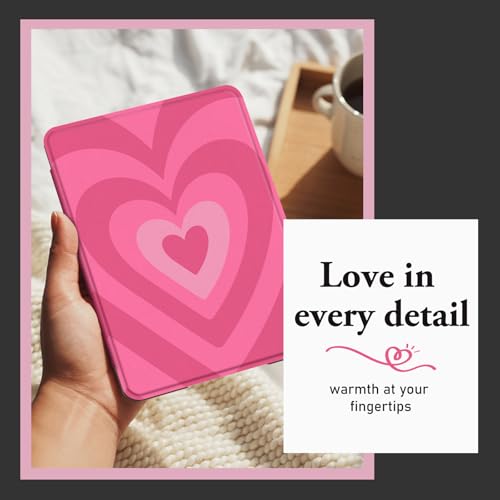 Image of CoBak Lightweight Stand Cute Case for 7 inch Kindle Paperwhite 12th Gen 2024 and Kindle Colorsoft with Right Hand Strap - Compatible with iPhone MagSafe, for Samsung /Anker Wireless Charging Pads