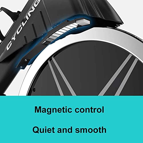 Image of Exercise Bike Indoor Cycling Bike Stationary Comfortable Seat Cushion Multi - Grips Handlebar Heavy Flywheel 440 Lbs Weight Capacity Black