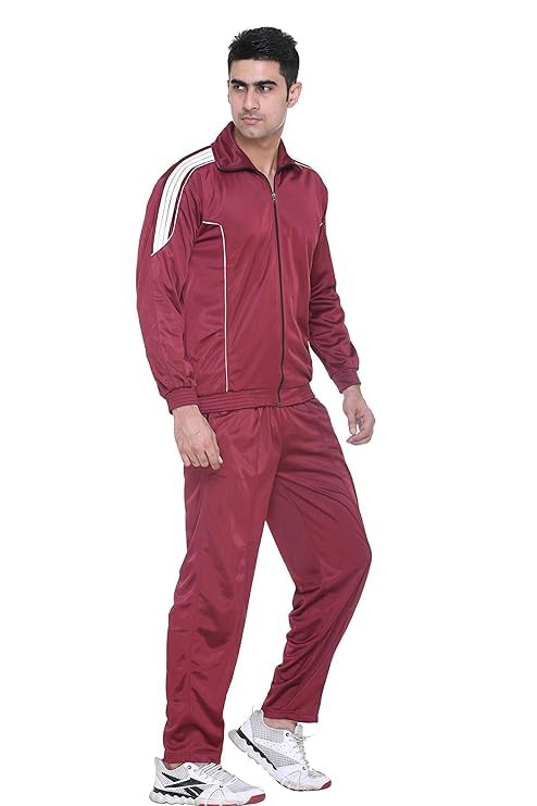 Image of Polyester Track Suit For Men Casual Co-ord Sets Breathable Relaxing Comfortable For Workout, Jogging, Sports. Pack Of 1