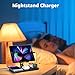4 in 1 Wireless Charging Station with Stand for iPhone 16/15/14, Apple Watch 10/9/8, AirPods Pro 2 | Foldable Travel Charger | Nightstand Design (Black)