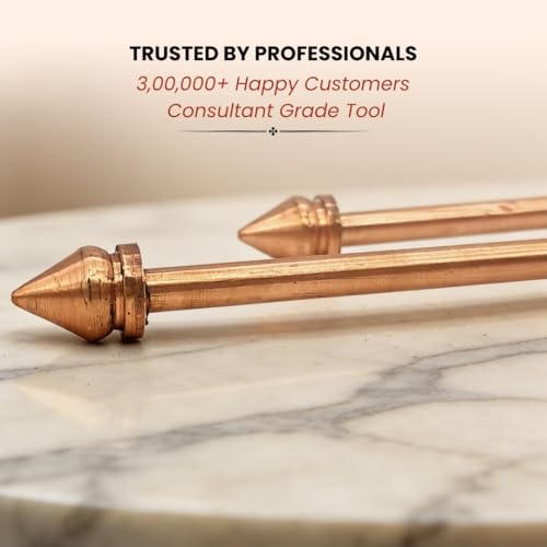 Image of Plus Value Premium Full Copper L Dowsing Rods Pair for Gold, Aura Energy Checker, Vastu, Feng Shui, Reiki, Dowser Master Divining Rods, Undergound Water, Yes /No Questions