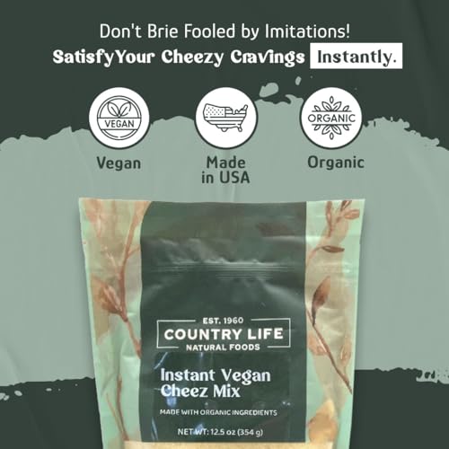 Country Life Natural Foods Country Life Vegan Cheez Mix, Made With Organic Ingredients, Instant, Plant-Based, Cheddar Cheese Substitute Perfect For Mac&Cheese thumb #1