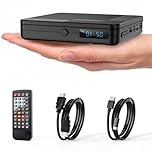 Homlab Mini DVD Player for TV - Multi Region Free 1080P HD Small Compact CD DVD Player with HDMI Output, Headphone Jack, USB 2.0, PAL/NTSC Support for Smart TV (Remote Included)