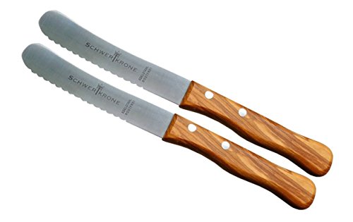 Fuchs - Cuchillo para panecillos (mango de madera de olivo, 2 unidades)