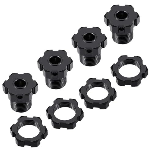 MOHERO 4Pcs 14mm to 17mm Wheel Hex Hub Adapters for 1/10 E-REVO2.0 RC Monster Truck