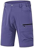 Rdruko Men's Golf Casual Shorts Dry Fit 9 Inch Lightweight Stretch Work Outdoor Nylon Shorts(Violet, US 40)