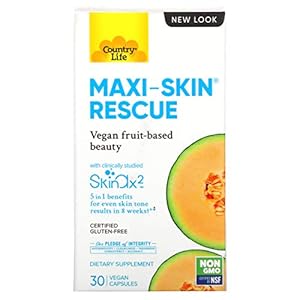 Country Life Maxi-Skin Rescue 30 Vegan Capsules, 0.2 Pound