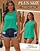 Bliwov Womens Summer Tank Tops Beach Vacation Casual Sleeveless Shirts Spring Fashion Outfits Workout Loose Fit Tees Blouses Dark Green