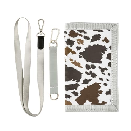 Portafogli per bambini per ragazzi e ragazze di mucca con macchie marroni portafoglio novità per Multicolore Taglia unica Casual pelle
