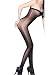 Womens Sexy Lingerie Strapless Crotchless Bodystocking Babydoll Bodysuits (Black)