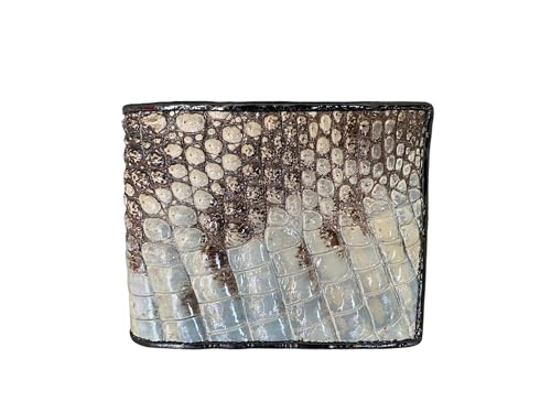 Genuine Crocodile Leather Wallet for Men, Premium alligator Skin Bifold Wallet, Handcrafted Luxury Men's Wallet, exotic skin wallet for men (Belly: double side natural skin)
