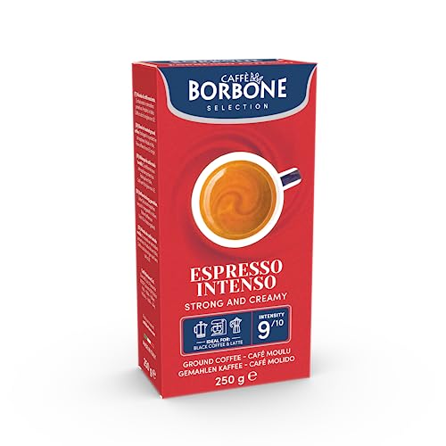 Caffe Borbone Miscela Decisa Caffè Macinato Per Espresso Italiano (Adatto Per Macchine Automatiche Tradizionali, Moka) Confezione Singola Da 250Gr