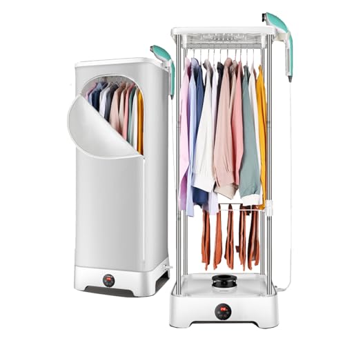 DHMYYXGS Armoire Vapeur Sèche Linge 900w,Machine Séchage Vapeur Vêtements,Machine Repasser Vapeur Automatique,Seche Portable,Entretien Automatique Vêtements,Synchronisation Intelligente