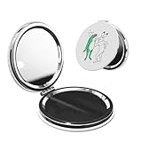 コンパクトミラー 鳥獣戯画 化粧鏡 携帯ミラー 手鏡 メイクアップミラー 折りたたみ式 両面拡大鏡 旅行 携帯便利