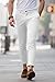 GINGTTO Mens Cropped Dress Pants Slim Fit, Stretch Tapered Ankle Chino Pants for Men White 28